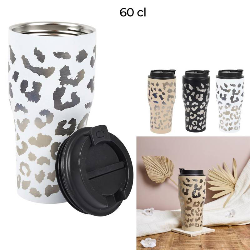 Mug de Transport Isotherme Léopard 60cl