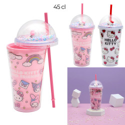 Gobelet Starcup Hello Kitty Avec Paille 45cl