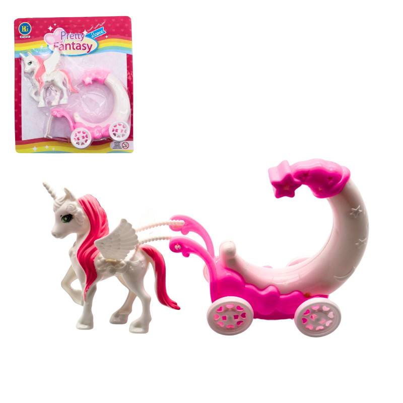 Licorne 10cm Avec Carosse