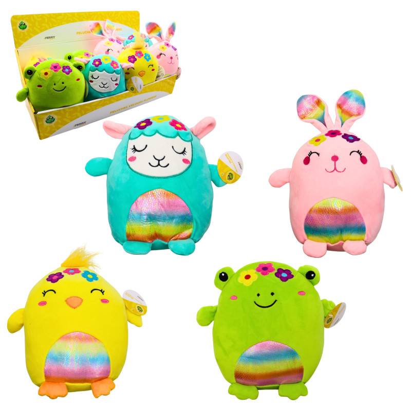 Peluche Doudou Animal Flowers Velours 22cm