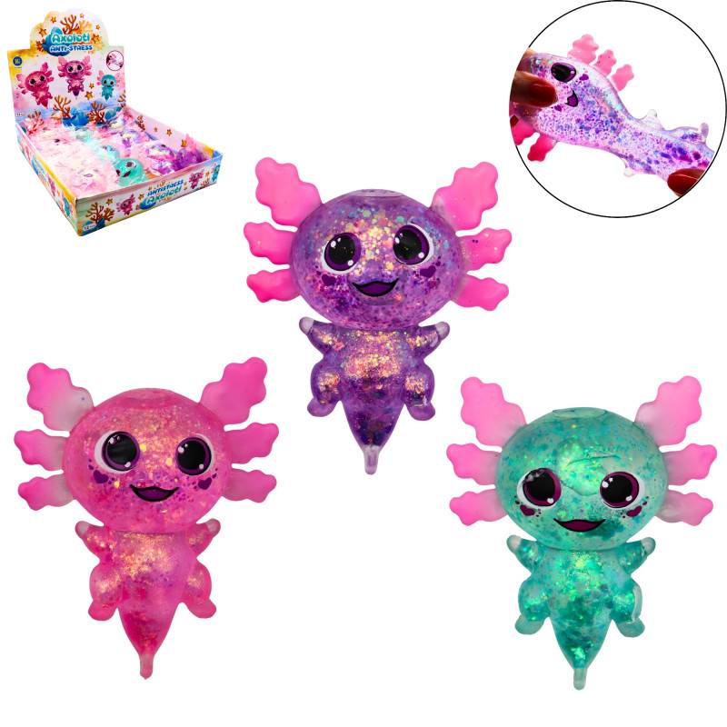 Axolotl Anti Stress Gel Paillettes 10cm