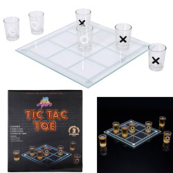 Jeux à Boire Tic Tac Toe avec Shooter en Verre