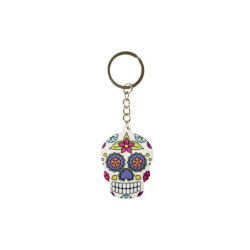 Porte Clés Tête de Mort Mexicaine