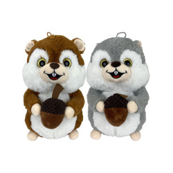 Peluche Ecureuil Debout Avec Noisette 21cm