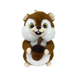 Peluche Ecureuil Debout Avec Noisette 21cm