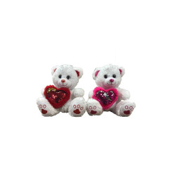 Peluche Ours Assis Blanc...