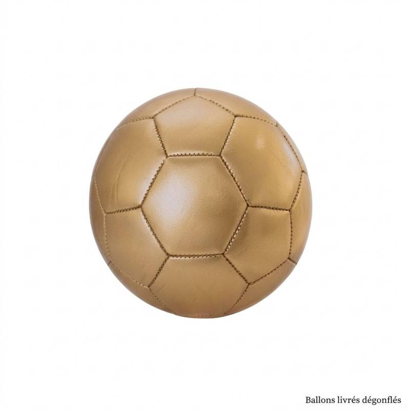 Ballon de Foot Simili Cuir Gold Taille N°5