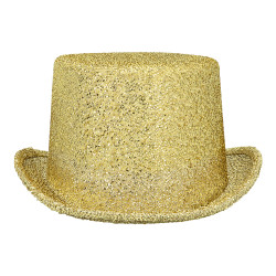 Chapeau Haut de Forme Showtime Brillant Or