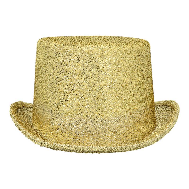 Chapeau Haut de Forme Showtime Brillant Or