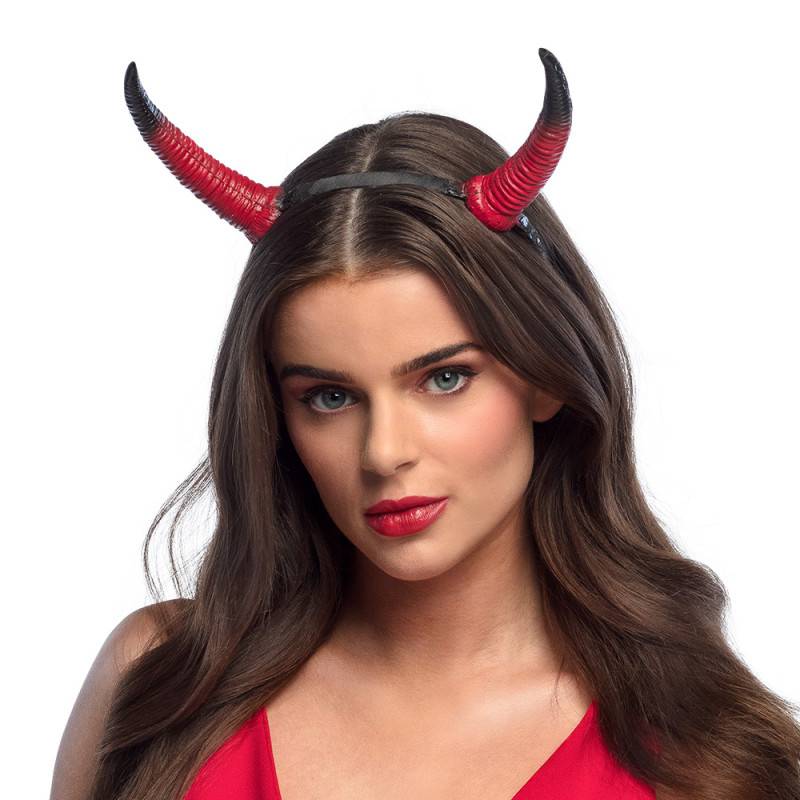 Serre Tête Cornes de Diable en Mousse Luxe