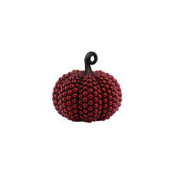 Citrouille En Résine Perles Rouges Bloody 19cm