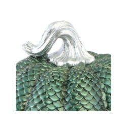 Citrouille En Résine Texture Serpent Vert Irisé