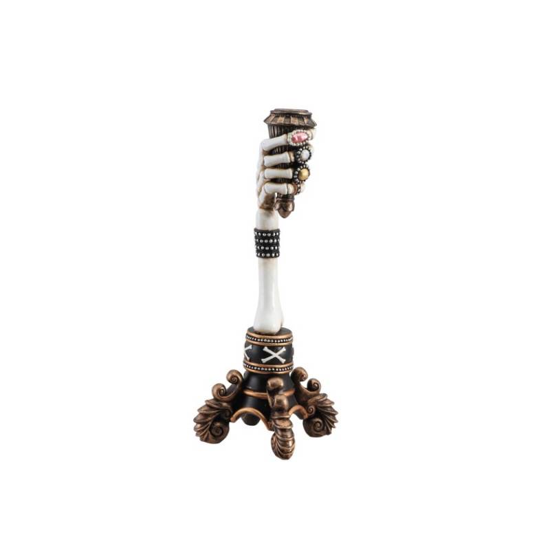 Bougeoir Main Squelette En Résine 30cm