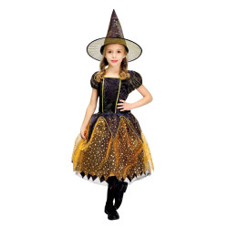 Robe De Sorcière Noir et Orange