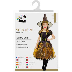 Robe De Sorcière Noir et Orange