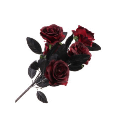 Bouquet De 5 Roses Bordeaux...