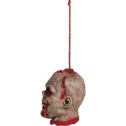 Tête De Zombie Sanglant En Latex A Suspendre