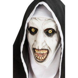 Masque En Latex Nonne Effrayante avec Coiffe