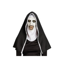 Masque En Latex Nonne Effrayante avec Coiffe