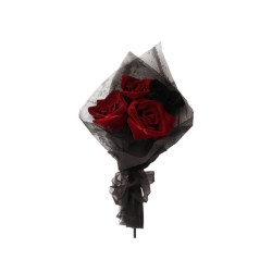 Bouquet De 5 Roses Rouge et...