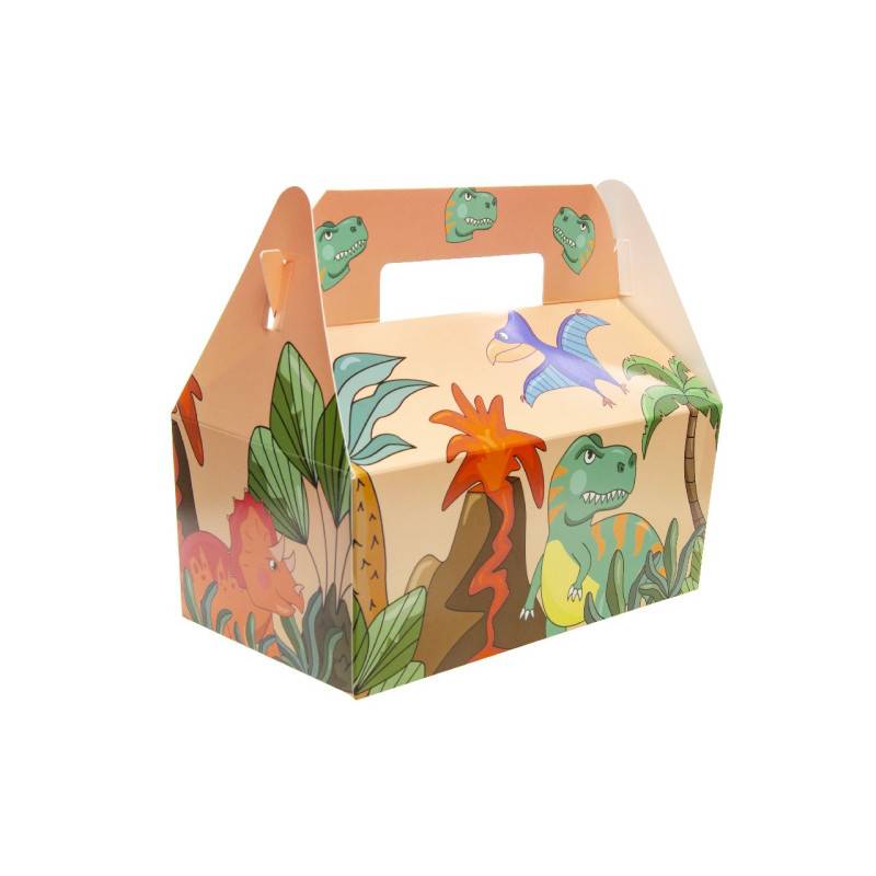 Boîte Carton Repas Menu Enfant Dinosaures