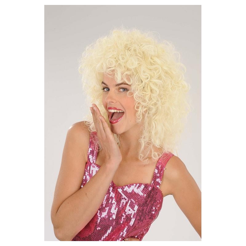 Perruque Mi-Longue Frisée Blonde Claudia 