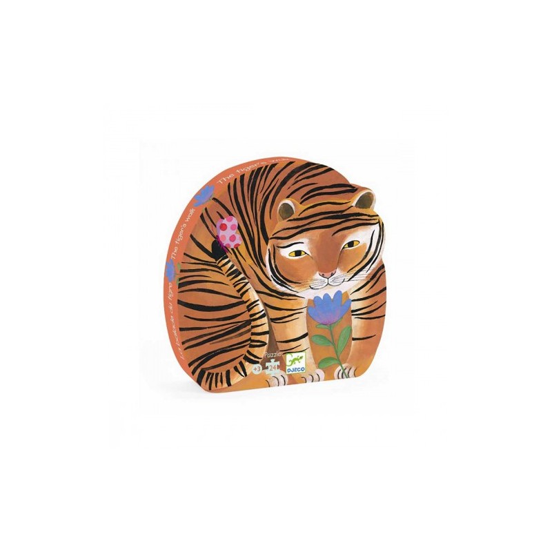 Puzzle Silhouette La Ballade du Tigre 24 Pièces - Djeco Puzzle Silhouette La Ballade du Tigre 24 Pièces - Djeco