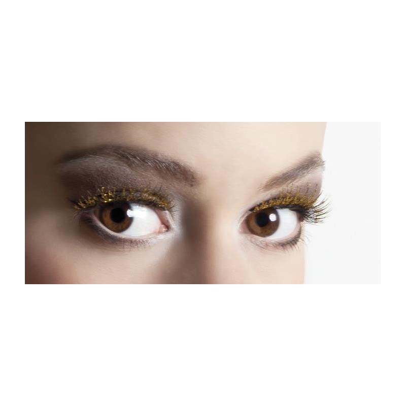 Faux Cils Pailletés Or Auto Adhésif