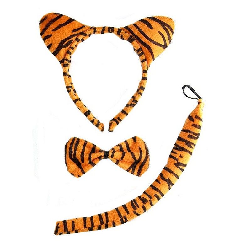 Serre Tête Oreilles de Tigre avec Queue et Noeud Papillon