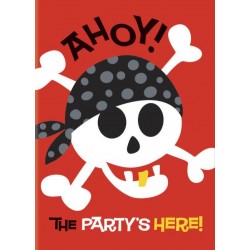 Cartes d'Invitation Anniversaire Pirate avec Enveloppes 8 Pièces