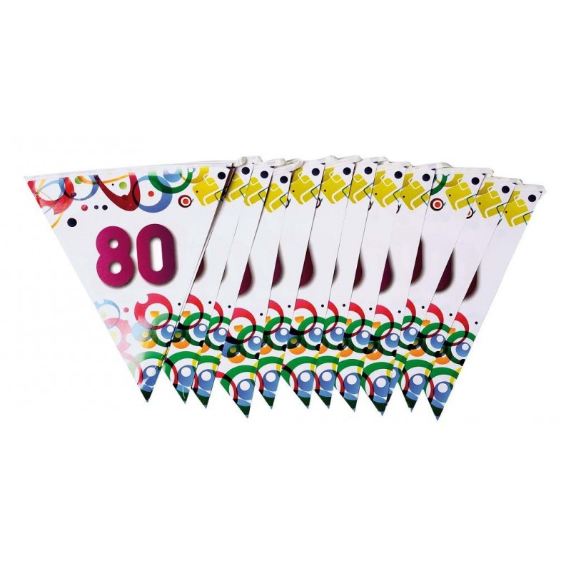 Guirlande Fanions Anniversaire 80 Ans Guirlande Fanions Anniversaire 80 Ans