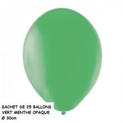 Ballons de Baudruche Opaques Vert Menthe 25 Pièces