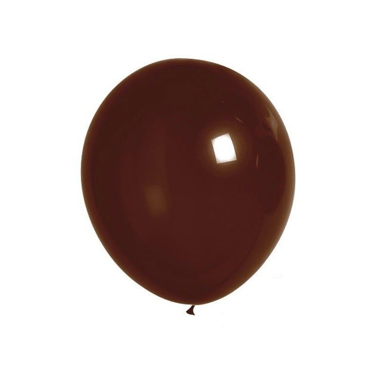 Ballons de Baudruche Opaques Chocolat 100 Pièces