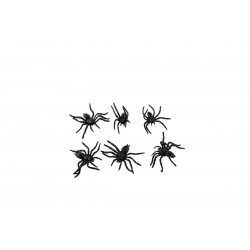 Décoration Halloween Araignées En Plastique 6 Pièces