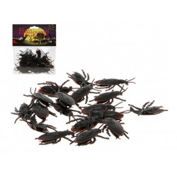 Décoration Haloween Cafards En Plastique 12 Pièces